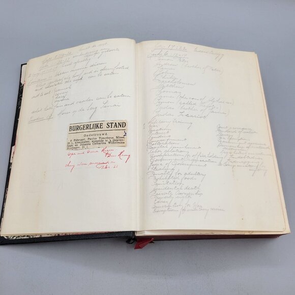 1938 Bijbel Dutch Bible Hardcover Black Leather With Family Photos and Tree - Picture 10 of 16